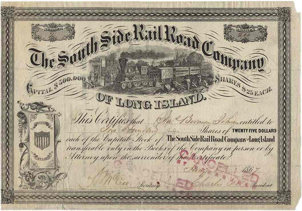 Denver and Salt Lake Railway Tunnel Company Stock Certificate 