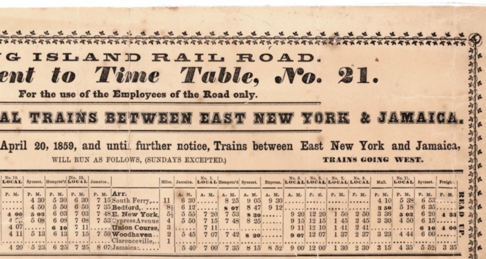 TRAIN NUMBERS